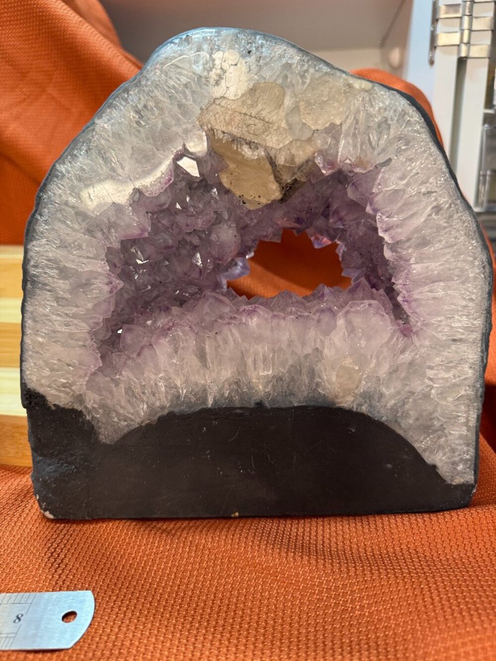 Display Statement piece Amethyst Portal with Calcite